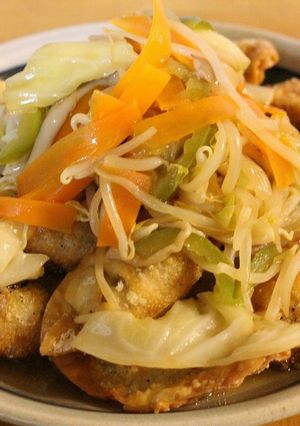 揚げ餃子の野菜あんかけ-レシピのメイン写真
