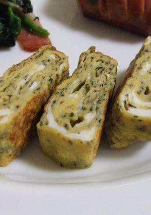 シソ風味玉子焼き-レシピのメイン写真