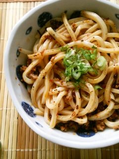 【激辛】肉そぼろ油そば風冷やしうどん-レシピのメイン写真