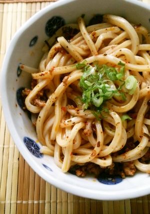 【激辛】肉そぼろ油そば風冷やしうどん-レシピのメイン写真