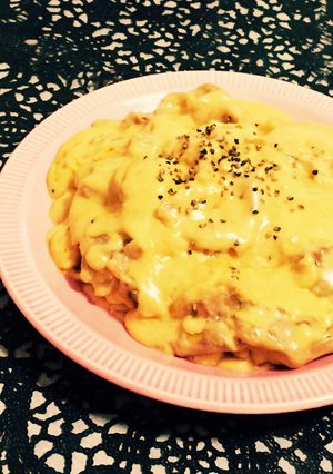 糖質制限◆マカロニチーズ風ポーク&チーズ-レシピのメイン写真