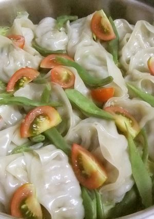 夏野菜たっぷり 蒸し餃子♬-レシピのメイン写真