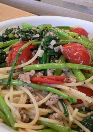 春菊のパスタ☆ナンプラー風味-レシピのメイン写真