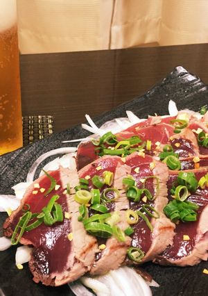 かつおタタキのマリネ風 超簡単おつまみ！-レシピのメイン写真