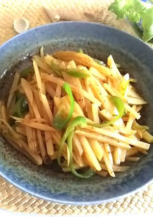 じゃが芋とピーマンの酢醤油炒め-レシピのメイン写真