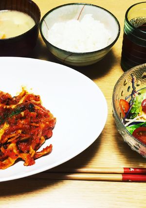 きのこと豚バラのトマト煮込み-レシピのメイン写真