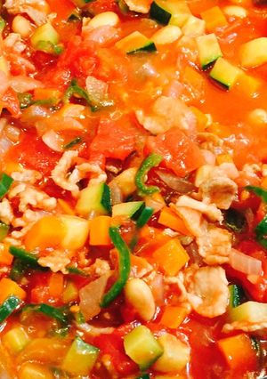 夏野菜の彩り簡単ラタトゥイユ-レシピのメイン写真