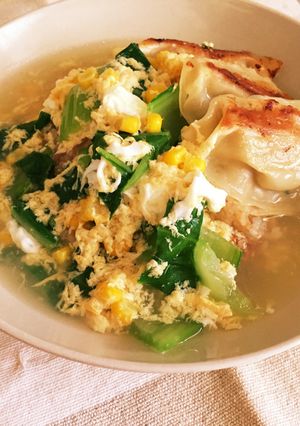王将の餃子でスープチャーハン♪-レシピのメイン写真