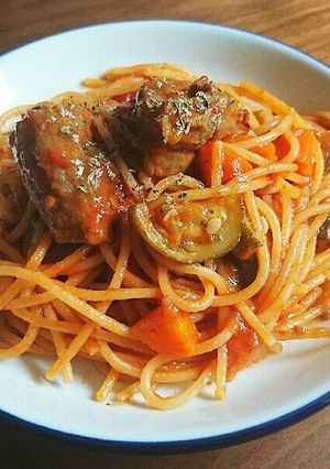ラタトゥイユで作る簡単ワンポットパスタ-レシピのメイン写真
