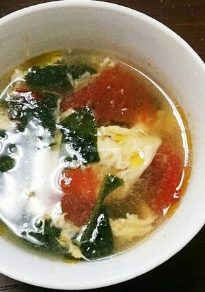 卵とトマトの夏野菜スープ-レシピのメイン写真