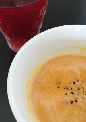 夏にぴったり★かぼちゃとトマトのスープ-レシピのメイン写真