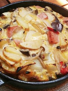 魚焼きグリルでスペイン風オムレツ♡-レシピのメイン写真