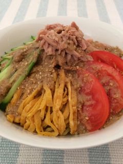 ツナの胡麻ダレ冷やし中華-レシピのメイン写真