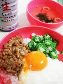 簡単♪夏バテ防止!!ネバネバ丼*-レシピのメイン写真