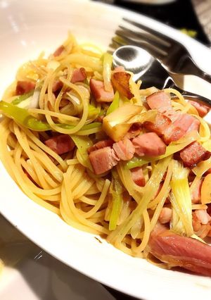 ネギたっぷりペペロンチーノ-レシピのメイン写真