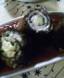 さんまとチーズのフライトマトソース敷き