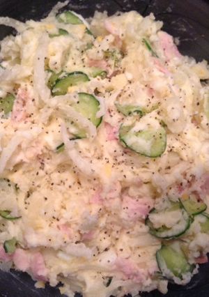 普通のポテトサラダ(ゆで卵、ハム、野菜)-レシピのメイン写真