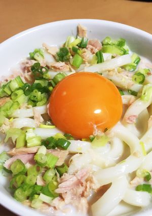 ひんやりクリーミー！アレンジうどん♪-レシピのメイン写真