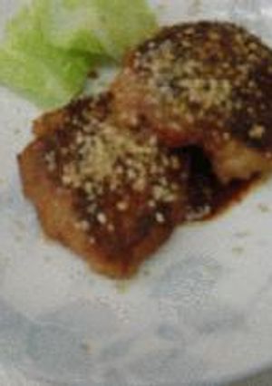 お年寄りの食卓・蓮根のつくね煮-レシピのメイン写真