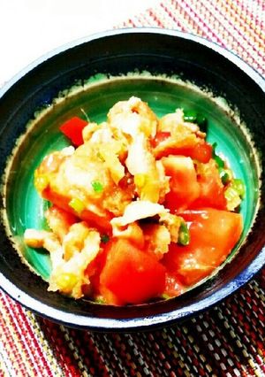 夏のトマト鶏皮ポン酢-レシピのメイン写真