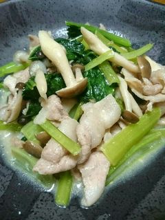 豚バラと小松菜の味噌マヨ炒め-レシピのメイン写真