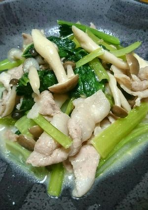 豚バラと小松菜の味噌マヨ炒め-レシピのメイン写真