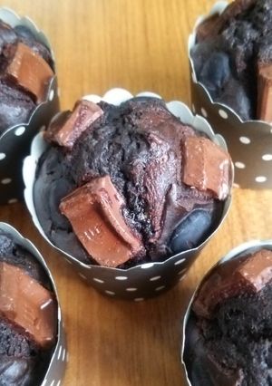 黒豆とチョコのブラックココアマフィン-レシピのメイン写真