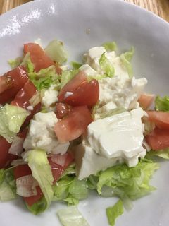 ダイエット・レタス・トマト・豆腐混ぜ混ぜ-レシピのメイン写真