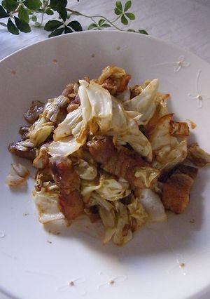 豚バラ肉とキャベツの山椒味噌炒め-レシピのメイン写真
