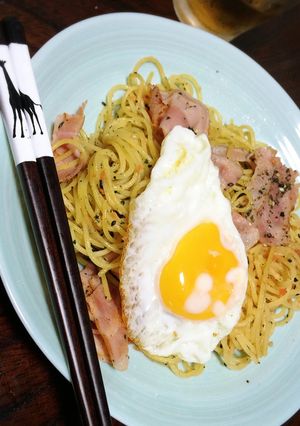 シャケフレークでなんちゃって☆和風パスタ-レシピのメイン写真