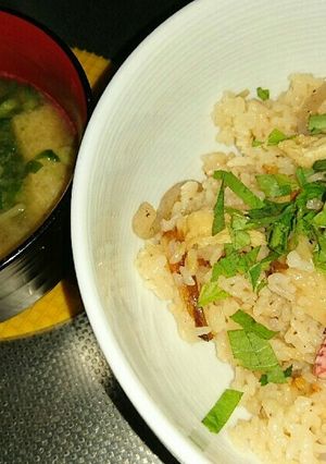 たこ飯（みそ汁付き）-レシピのメイン写真