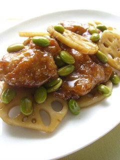 簡単♪鶏の唐揚げとれんこんの甘辛煮♪-レシピのメイン写真