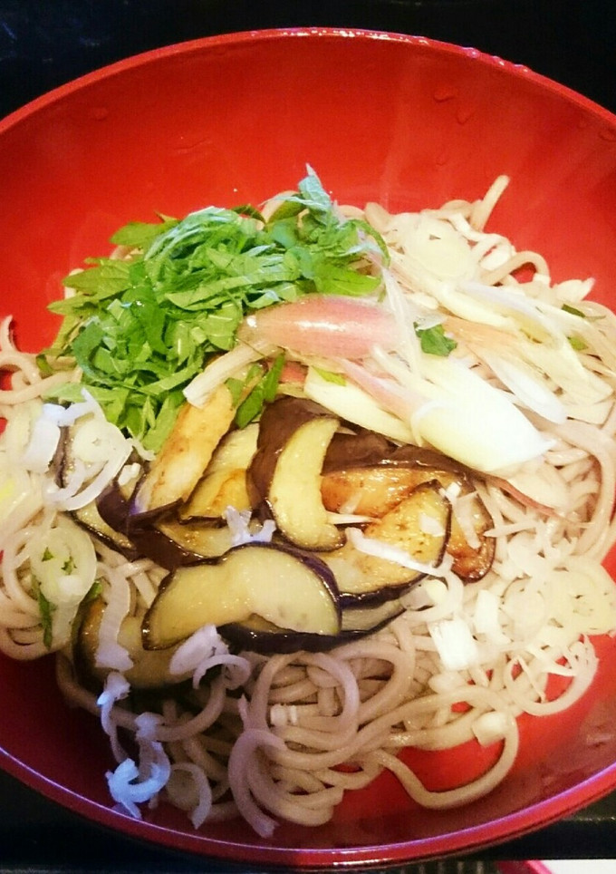 夏にピッタリ！茗荷と茄子の冷やし蕎麦☆-レシピのメイン写真
