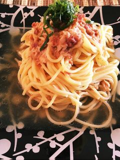 ツナと梅しその和風冷製パスタ-レシピのメイン写真