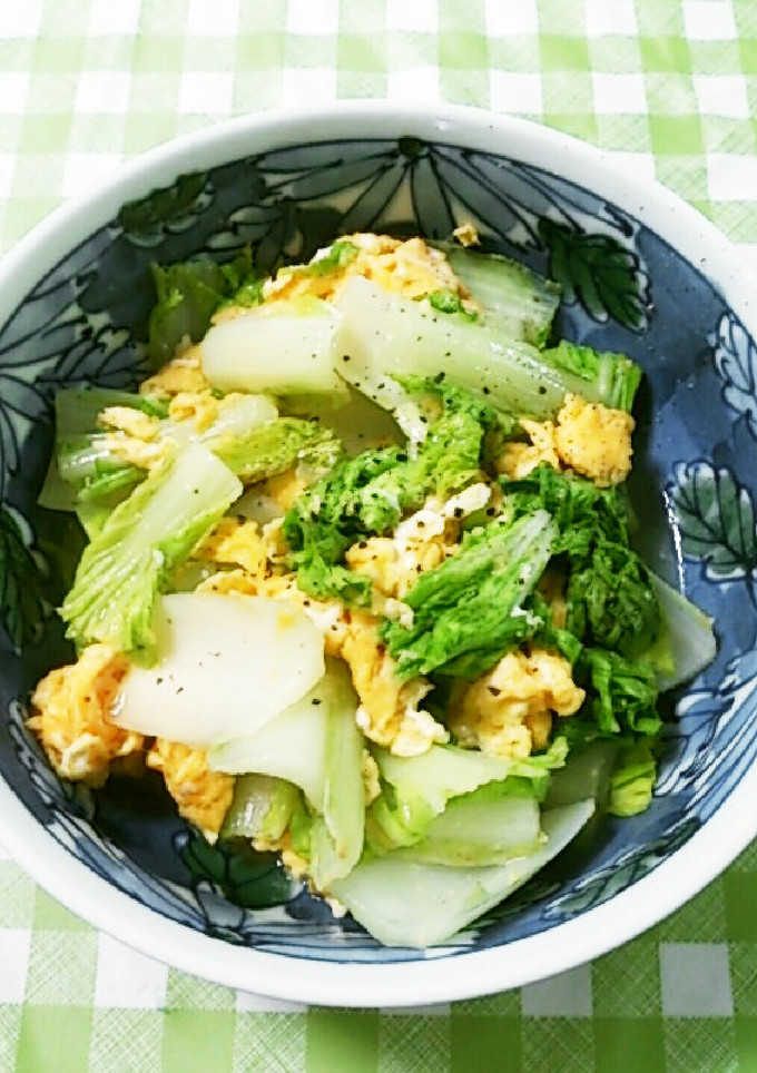 べか菜と卵の塩炒め-レシピのメイン写真