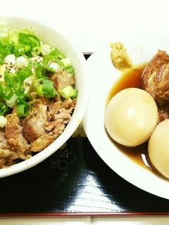 煮卵入り豚の角煮&角煮のミニどんぶり-レシピのメイン写真