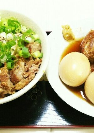 煮卵入り豚の角煮&角煮のミニどんぶり-レシピのメイン写真