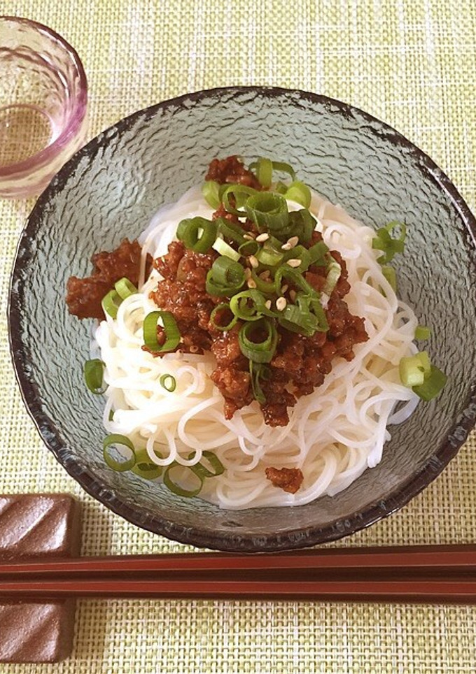 日本酒との相性◎白だしそうめん肉みそのせ-レシピのメイン写真