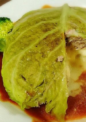 パーティーに♪丸ごとキャベツのハンバーグ-レシピのメイン写真