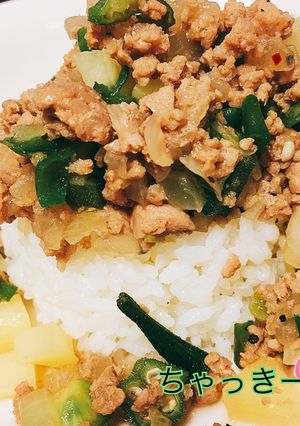 いろいろ野菜のそぼろ丼-レシピのメイン写真