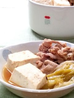 豚こまでシンプル肉豆腐-レシピのメイン写真