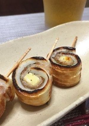 梅でさっぱり☆ちくわとチーズの豚しそ巻き-レシピのメイン写真