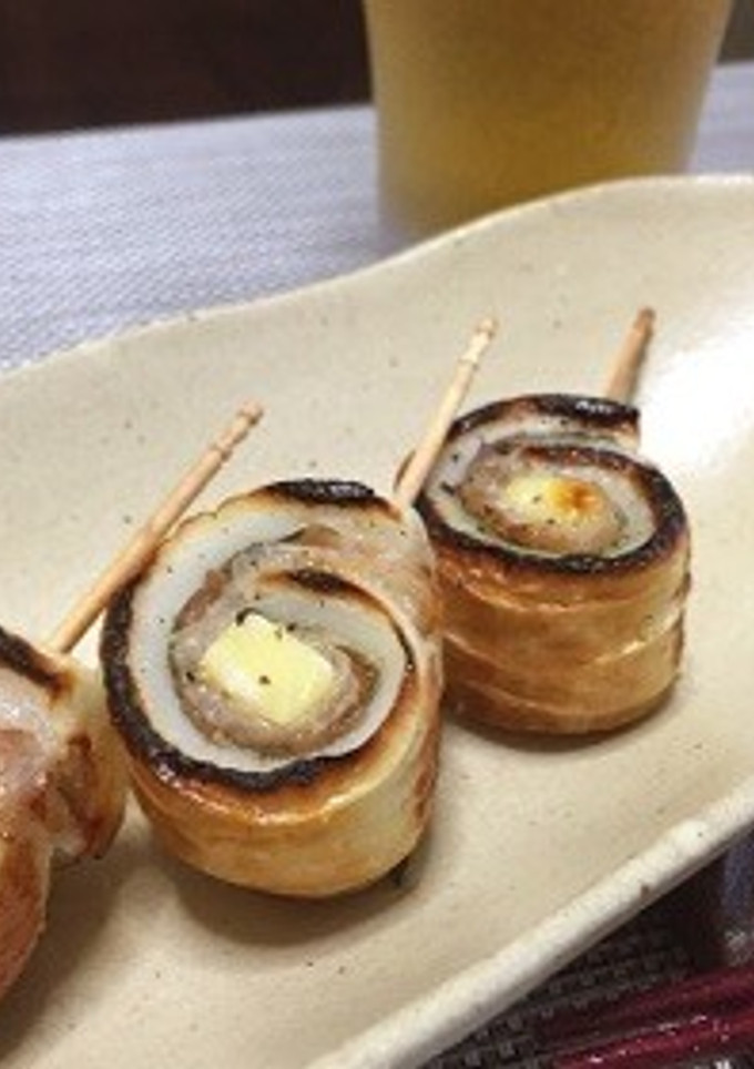 梅でさっぱり☆ちくわとチーズの豚しそ巻き-レシピのメイン写真