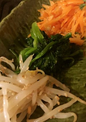 ナムル三昧　もやし・にんじん・ほうれん草-レシピのメイン写真