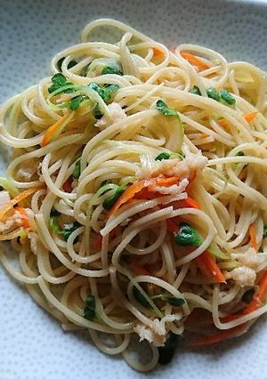 野菜とホタテ缶のパスタ-レシピのメイン写真