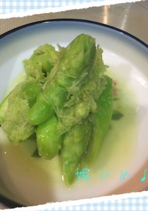 丸ごと栄養♡アスパラガスの共地和え♪-レシピのメイン写真