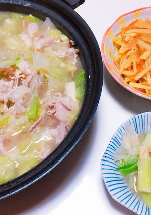 ★超絶品★キャベツと豚肉の簡単ガリバタ鍋-レシピのメイン写真