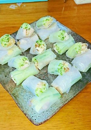 鶏足&チキンリメイク絶品鶏きゅうり生春巻-レシピのメイン写真