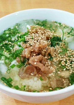 冷やし鶏皮だし茶漬け-レシピのメイン写真