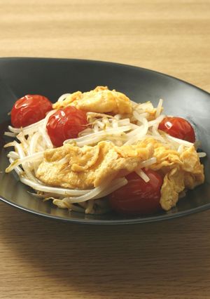 もやしとミニトマトの卵炒め-レシピのメイン写真